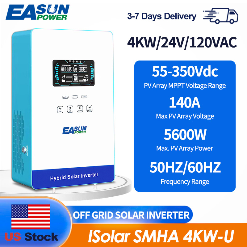 Grid Tie Inverter Limiter 2000W - EASUN POWER 4000W 24V Onduleur solaire