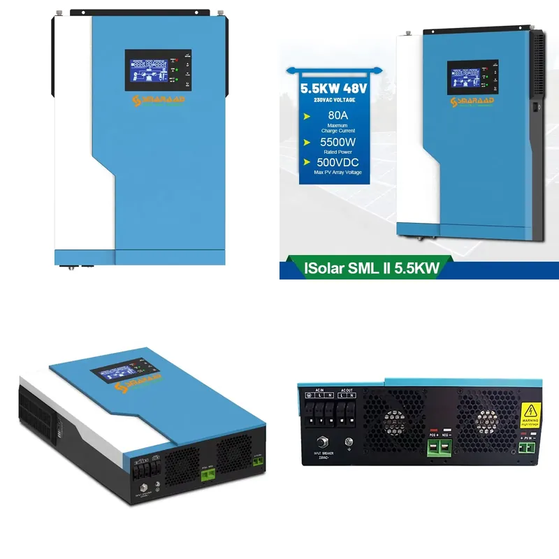 Hybrid Solar Inverter 5.5Kw Mppt 48V - Contrôleur solaire 3.5KW 5.5KW Onduleur solaire