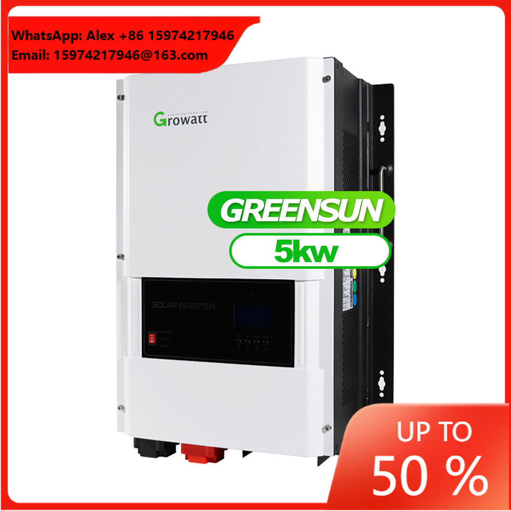 Off Grid Solar Inverter 48V 6000W - Onduleur hybride Growatt hors réseau 12