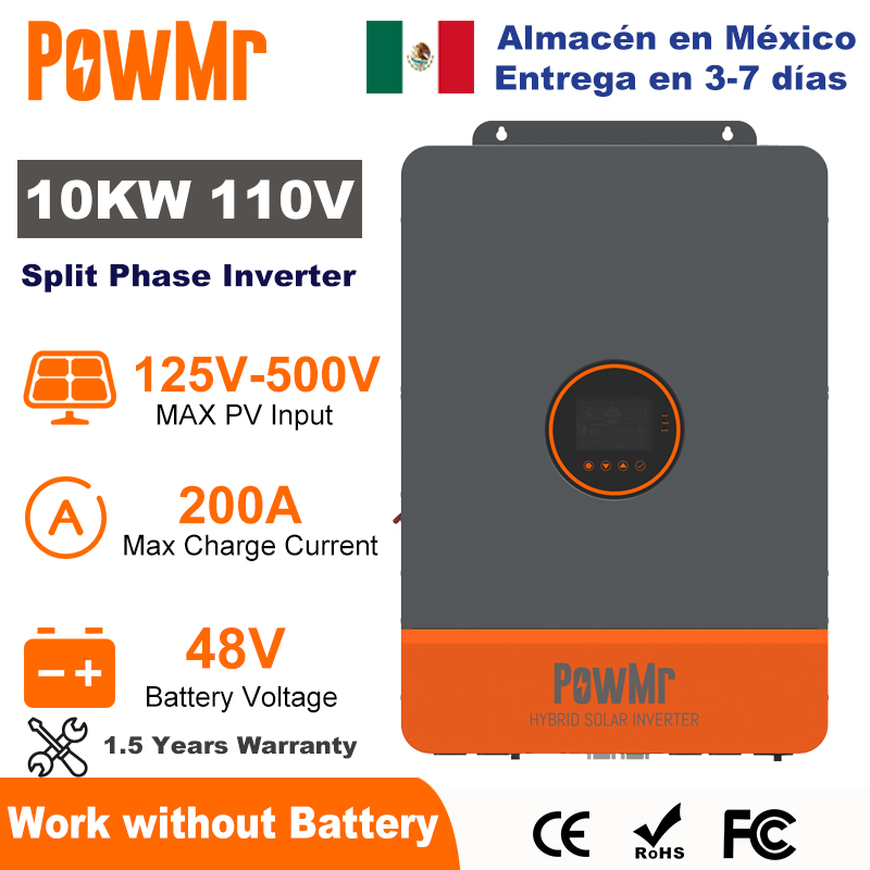 Split Phase Inverter 10Kw 110V 220V - PowMr 10KW onduleur à Phase divisée