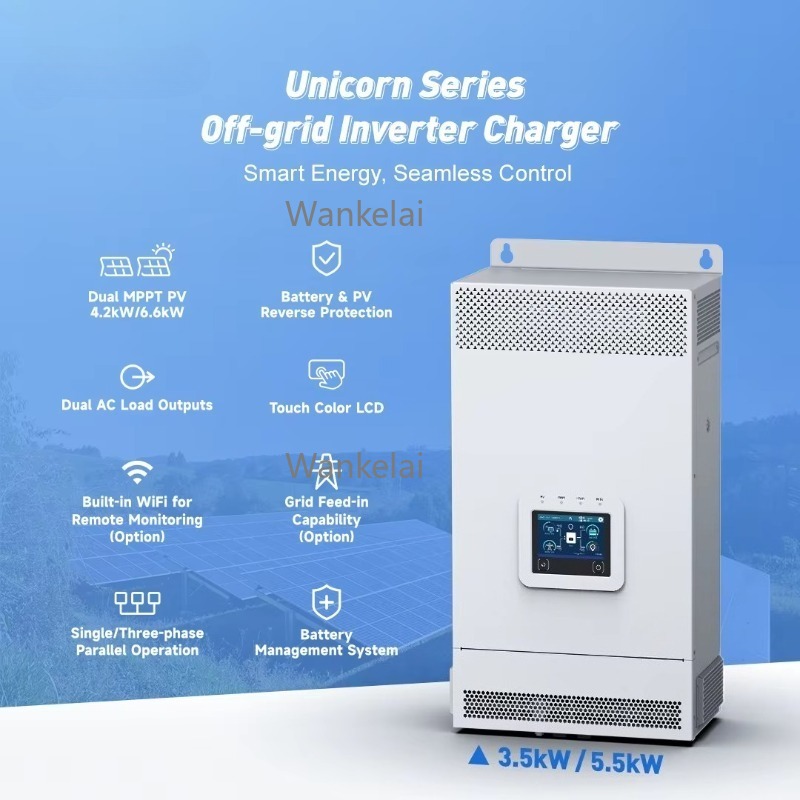 Onduleur solaire hybride 3,5 k - Hybrid Solar Inverter 5.5Kw Mppt 48V avis et prix