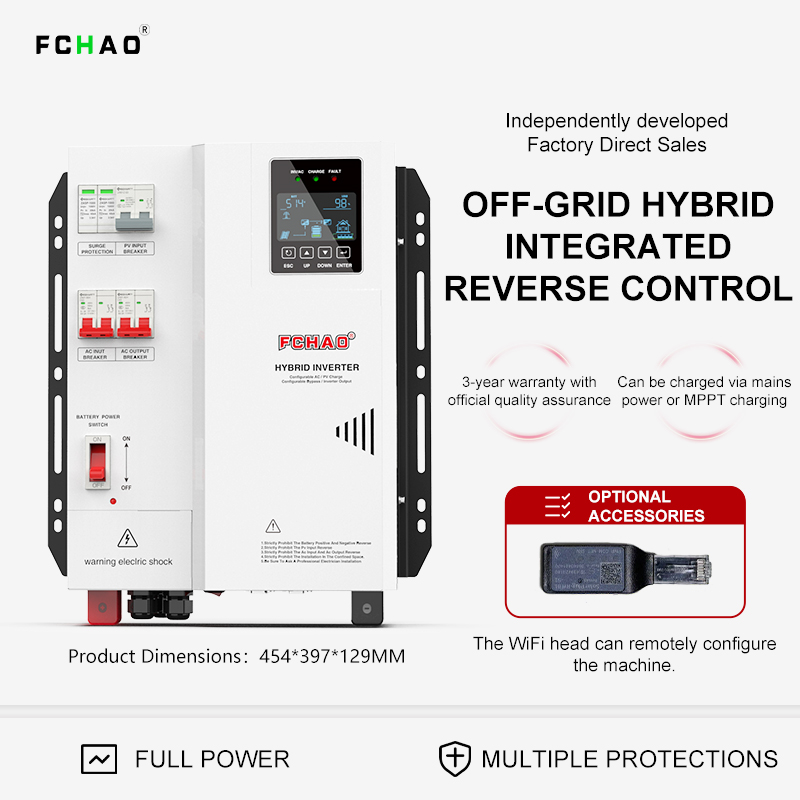 Onduleur solaire hybride Fchao - Hybrid Solar Inverter 5.5Kw Mppt 48V avis et prix
