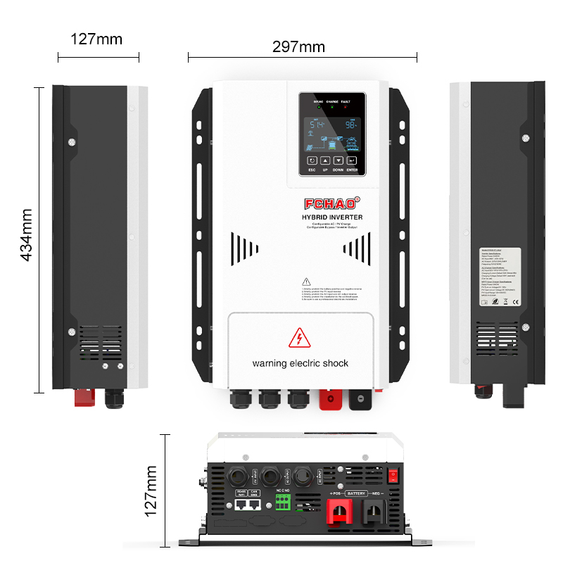 Onduleur solaire hybride Fchao - Hybrid Solar Inverter 5.5Kw Mppt 48V avis et prix