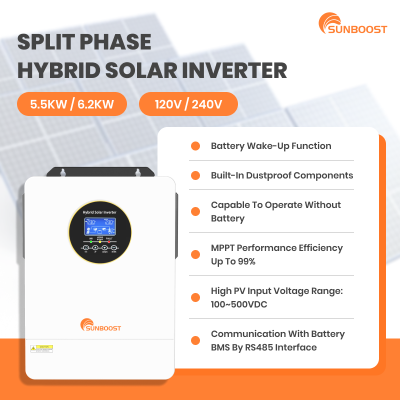 Sunboost 3Kw 4Kw 5000W 5.5Kw 6 - Hybrid Solar Inverter 5.5Kw Mppt 48V avis et prix