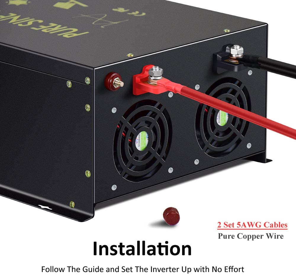 Onduleur solaire à onde sinuso - Pure Sine Wave Inverter 5000W 48V 220V avis et prix
