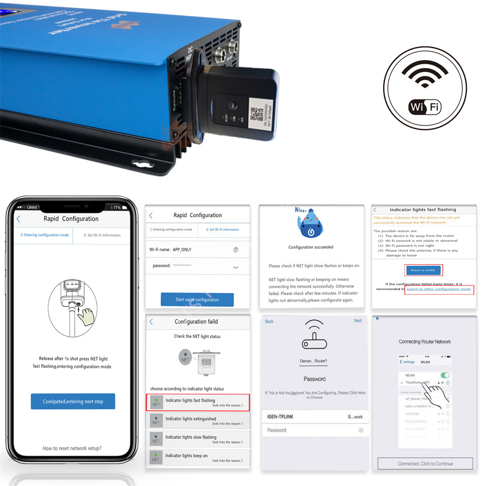 Onduleur pour éolienne MPPT, 1 - Grid Tie Inverter Limiter 2000W avis et prix