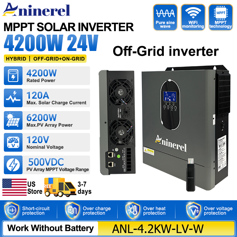 Aninerel 4200W 3KW 120V Ondule - Inverter Pure Sine Wave 60Hz 120V 3000W avis et prix